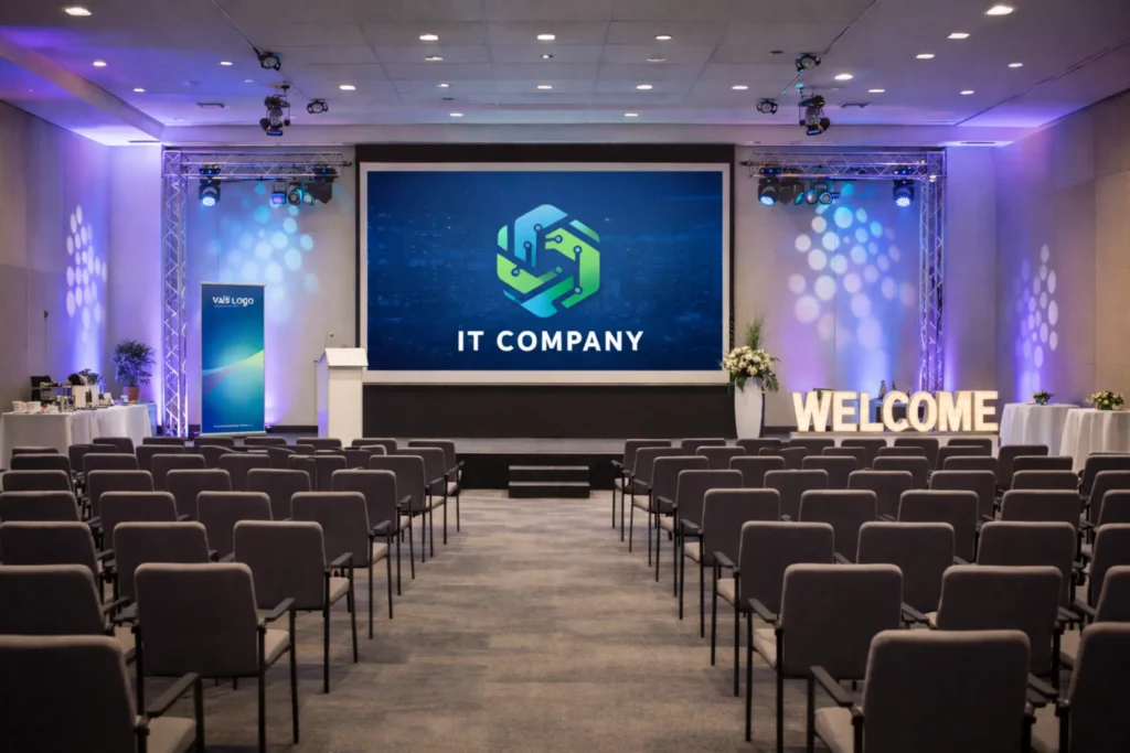 organizacija poslovnih dogodkov - najem dvorane, razsvetljava, dekoracija